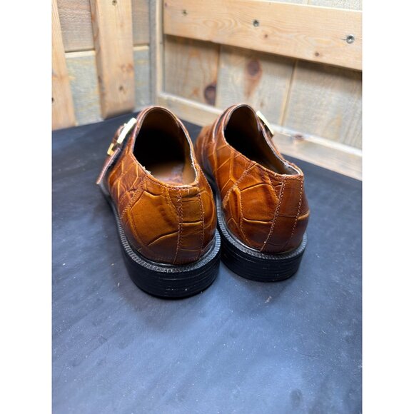 Giorgio Brutini Cognac Crocodile Embossed Leather Monk Strap Dress Shoes 8.5M main image 10